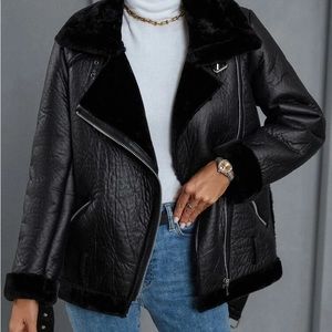 Forever 21 Oversized Leather Jacket
